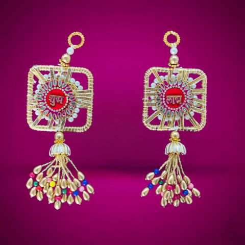 Shubh Labh Hanging with Kundan & Beads