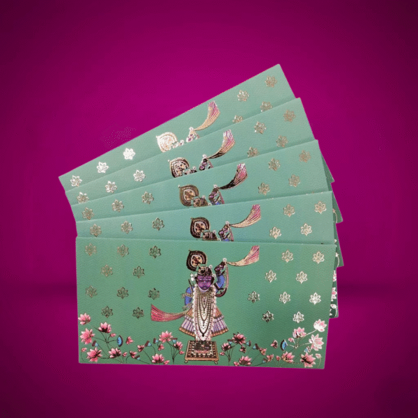 shreenath ji Print Velvet Paper Envelope-Pack of 5