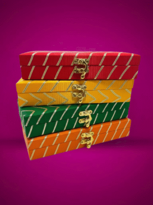 Rajasthani Leheriya Gota Cash Box Set of 2