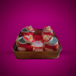 Traditional Pichwai Dry Fruit Tray and Jars Set